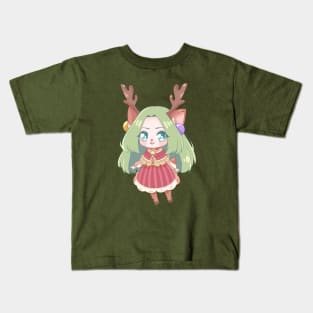 Kawaii deer girl Kids T-Shirt